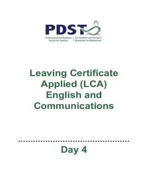 Fillable Online English And Communications Leaving Certificate