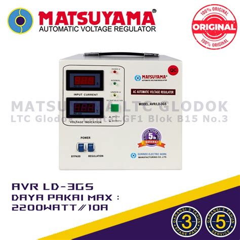 Jual Stabilizer Listrik Stavolt Voltage Regulator MATSUYAMA 3000 Watt