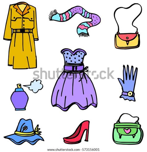 Collection Clothes Styles Women Vector Flat Stock Vector Royalty Free