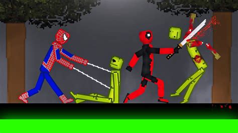 Spider Man And Deadpool Vs Melon Playground On Acid Sea In People