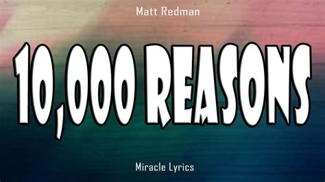 10 000 Reasons Matt Redman Lyrics Youtube