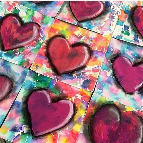 These Are Our Pop Art Jim Dine Hearts From Last Year Still Love Them 5th Grade Tempera Painte