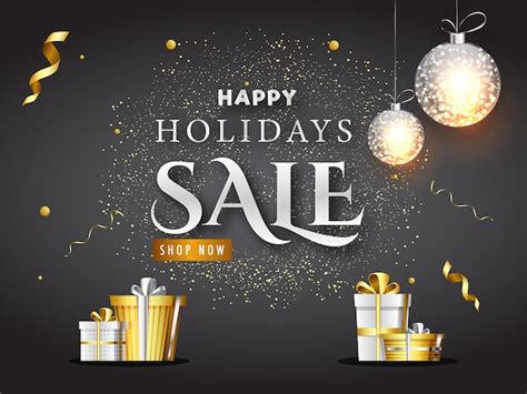 Premium Vector Happy Holidays Sale