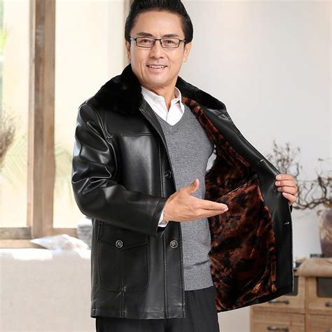 Buy Middle Aged And Elderly Men S Leather Autumn And Winter Clothing