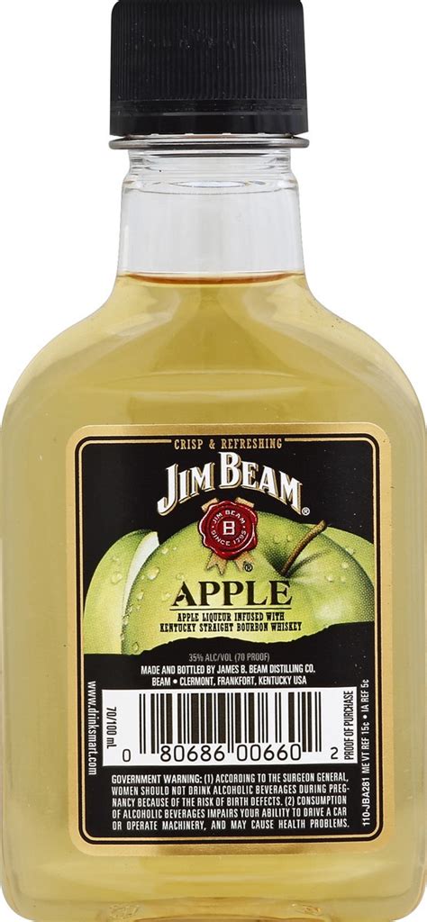 Jim Beam Apple Liqueur With Kentucky Straight Bourbon Whiskey 100 Ml