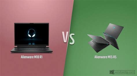 Alienware M18 R1 Vs Alienware M15 R5 Full Specs Comparison