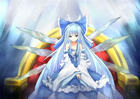 Wallpaper 2104x1488 Px Blue Bows Chairs Cirno Detached Dress