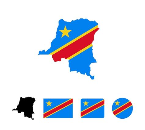 Premium Vector Democratic Republic Of The Congo Flags Collection