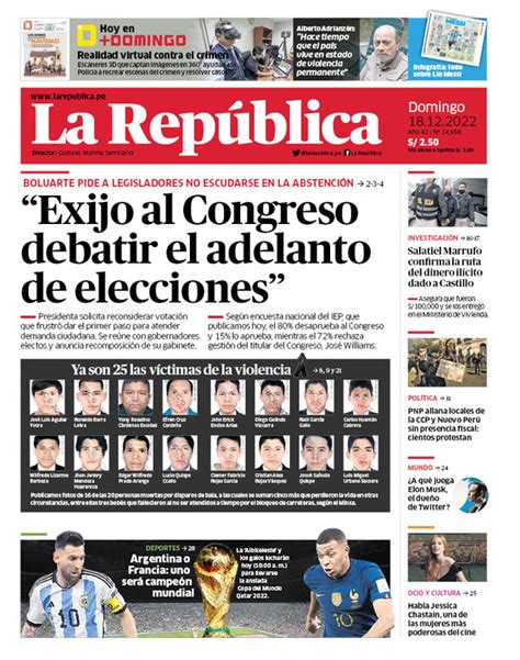 La República On Twitter 🗞 ¡buenos Días 👋 Esta Es Nuestra Portada De