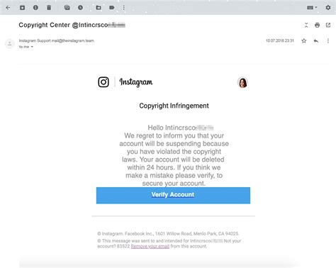 Instagram Accounts Hacked With Copyright Violation Notifications Kaspersky Official Blog