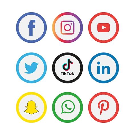 Ensemble d icônes de médias sociaux Logo Vector Illustrator Vecteur