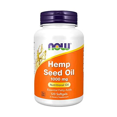 Hemp Seed Oil 1000mg 120 Cáps Now Foods Natura24