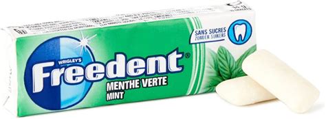 Freedent Chewing Gum Menthe Verte Sans Sucres Paquets De