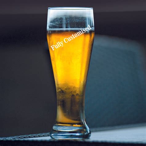 Fully Customised Long Beer Glass Etch Your Thoughts