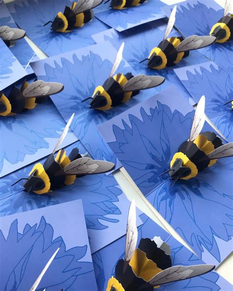 Bee Pop Up Card Bee Card Bumble Bee Card For Him Card For Her Made