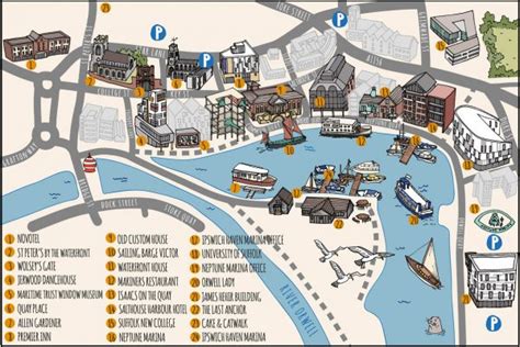 Ipswich - Hand Drawn Maps