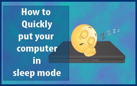 How To Quickly Put Your Laptopcomputer To Sleep Mode Upaae