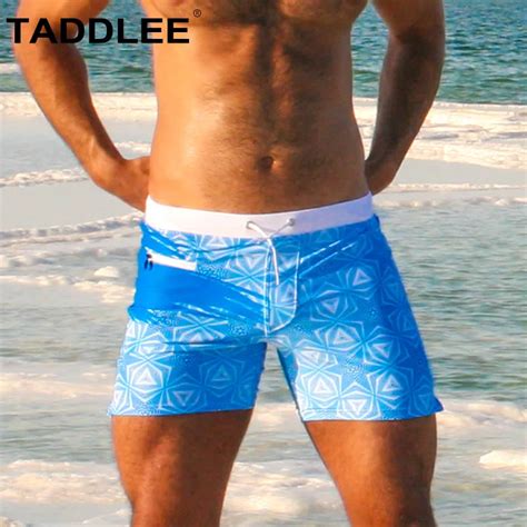 Taddlee Brand Swimwear Men Swim Boxer Briefs Trunks Sexy Swimsuits With