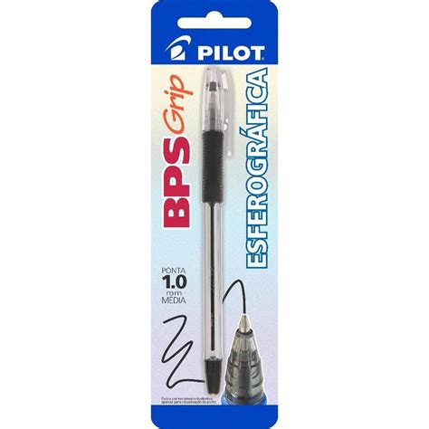 Caneta Esferografica BPS Grip Preta 1 0mm 1 UN Pilot em Promoção