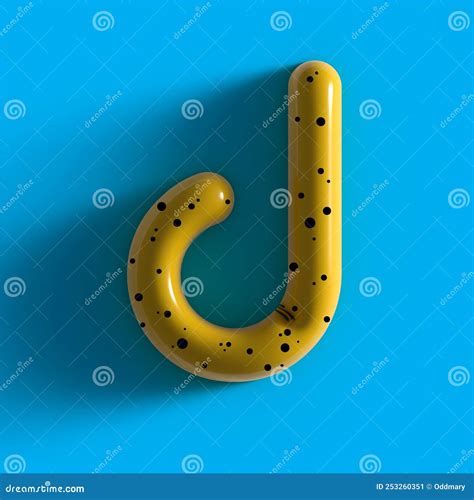 D Yellow Bubble Plastic Letter D Glossy Yellow Alphabet Letter D