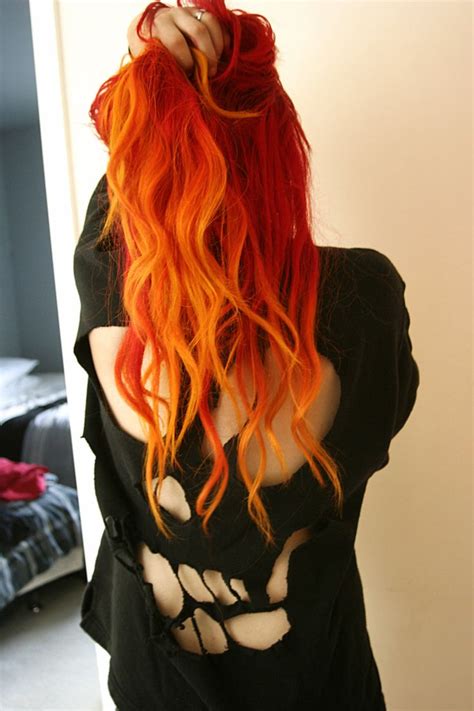 Red Hot Fire Hair Hair Color Orange Hair Styles Red Orange Hair