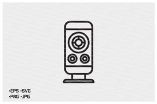 Audio Speaker Line Icon Clip Art Graphic By DesignFour Creative Fabrica