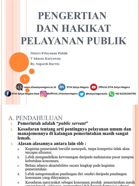 Pengertian Dan Hakikat Pelayanan Publik P1 Pdf