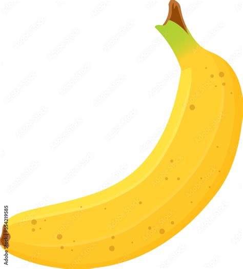 Banana Fruit Cartoon Vector Yellow Fresh Food Ripe Skin Peel