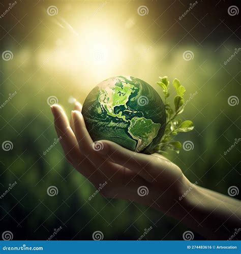 Hands With Earth People Of The World Holding The Globe Flat Vector