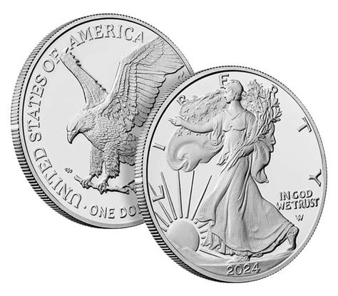 2024 American Silver Eagle 999 Fine Silver Dollar Coin In United