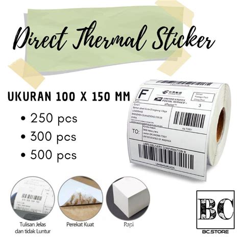 Jual Kertas Thermal Sticker Label Sticker Thermal Roll X Mm