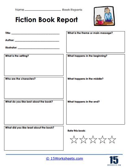 Book Reports Worksheets Worksheets