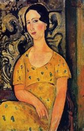 Modigliani Portrait Of Jeanne Hebuterne Sitting Gicl E Canvas