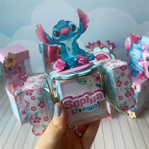 Kit Festa Luxo Stitch Rosa E Azul Elo Produtos Especiais