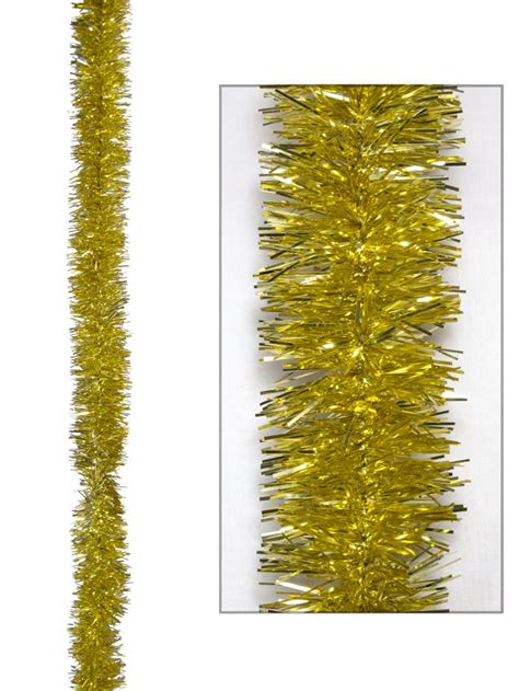 Gold Metallic 6ply Tinsel Garland 50mm X 5m Garlands Wreaths