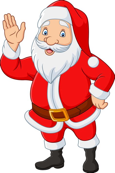 Cartoon Santa claus waving hand 5151682 Vector Art at Vecteezy