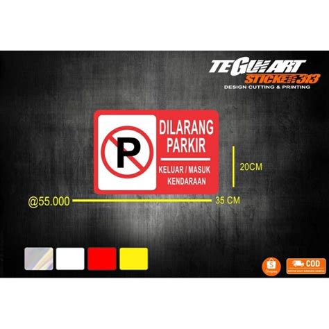 Jual Sticker Dilarang Parkir Shopee Indonesia