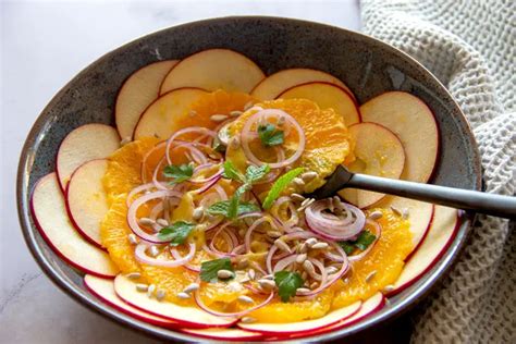 Salade Dorange Oignon Rouge Et Pomme Line Lisbonne Et Cie