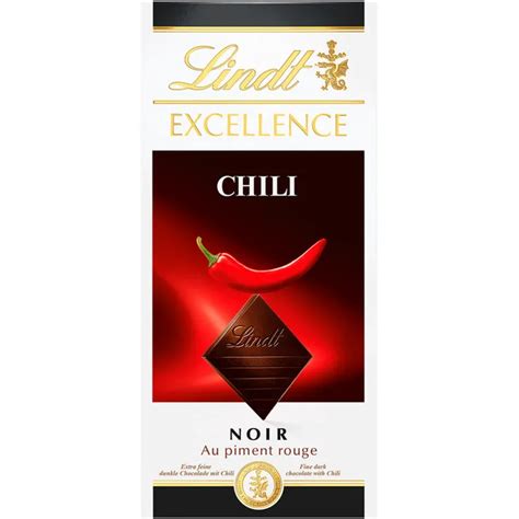 Tavoletta Di Cioccolato Fondente Lindt Excellence Al Peperoncino 100