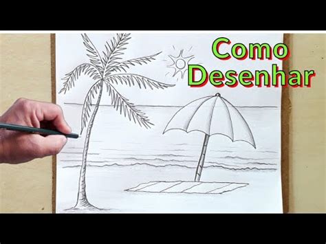 Paisagem De Ver O Como Desenhar Uma Paisagem De Praia Youtube