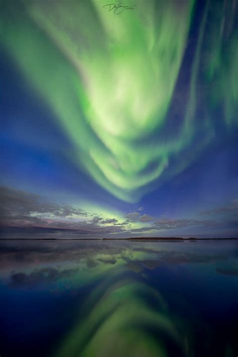 Solve Azure Aurora Mesmerizing Colors Of Pinehouse Lake Saskatchewan