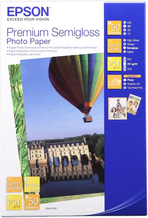 Epson Premium Semigloss Fotopapier X Cm Weiss Prindo At