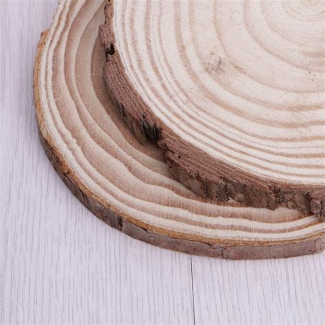 Natuurlijke Hout Plakjes Plaat Ronde Houten Chips Vicedeal