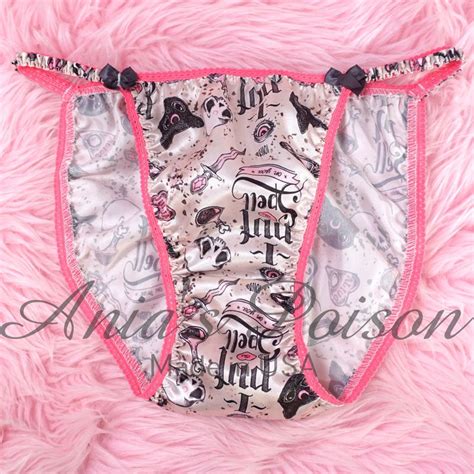 Full Prints Satin Vintage Panties Lace Duchess