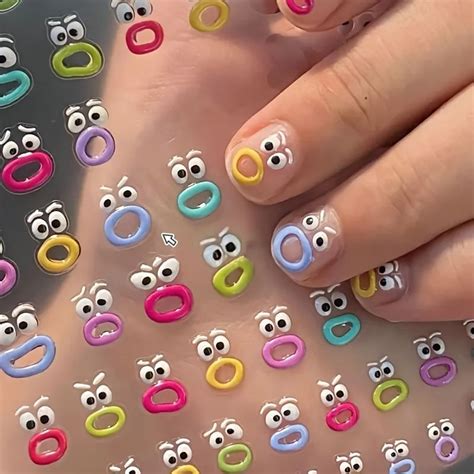 Diseño Divertido De Pegatinas De Arte De Uñas Pegatinas De Arte De