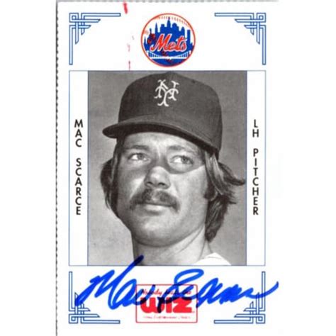 Autograph Warehouse Mac Scarce Signed New York Mets Wiz