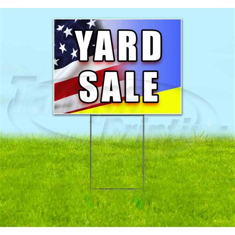 Yard Sale 18 X 24 Yard Sign Includes Metal Step Stake Walmart