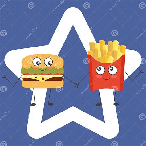 Burger And Fries Stock Vector Illustration Of Meat 133355566