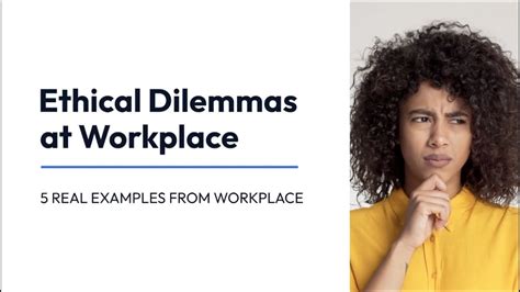 Ethical Dilemmas At Workplace With REAL LIFE Examples YouTube