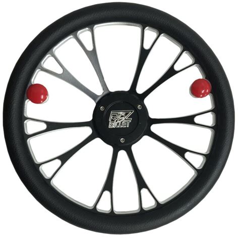 Rbz Billet V Shape Black 20 Spoke Drag Racing Steering Wheel 2 Buttons